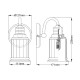 Applique LED moderna per bagno in acciaio e diffusore in vetro a 1 luce