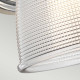 Applique moderna per bagno con struttura in acciaio e diffusore in vetro
