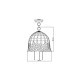 Lampadario classico con diffusore in vetro tiffany con 3 luci