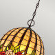 Lampadario classico con diffusore in vetro tiffany con 3 luci