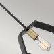 Lampada a sospensione con struttura in acciaio dal design moderno a 1 luce