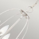 Lampadario dal design rustico in acciaio con diffusore a 4 luci