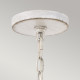 Lampadario dal design rustico in acciaio con diffusore a 4 luci