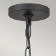 Lampadario dal design rustico in acciaio con diffusore a 4 luci