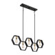 Lampadario lineare struttura in acciaio dal design moderno a 5 luci