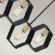 Lampadario lineare struttura in acciaio dal design moderno a 5 luci