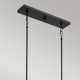 Lampadario lineare struttura in acciaio dal design moderno a 5 luci