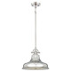 Lampada a sospensione media dal design industrial con diffusore a 1 luce