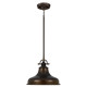 Lampada a sospensione media dal design industrial con diffusore a 1 luce