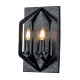 Lampada da parete con struttura in acciaio con 2 diffusori dal design moderno