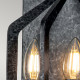 Lampada da parete con struttura in acciaio con 2 diffusori dal design moderno