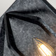 Lampada da parete con struttura in acciaio con 2 diffusori dal design moderno