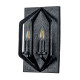 Lampada da parete con struttura in acciaio con 2 diffusori dal design moderno