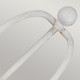Lampada da parete dal design rustico in acciaio con 2 diffusori