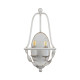 Lampada da parete dal design rustico in acciaio con 2 diffusori