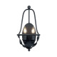 Lampada da parete dal design rustico in acciaio con 2 diffusori