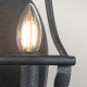 Lampada da parete dal design rustico in acciaio con 2 diffusori