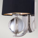 Lampada da parete moderna in metallo con diffusore in lino a 1 luce LED G9