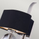 Lampada da parete moderna in metallo con diffusore in lino a 1 luce LED G9