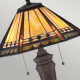 Lampada da scrivania classica in metallo con paralume in vetro tiffany a 2 luci