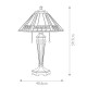 Lampada da scrivania classica in metallo con paralume in vetro tiffany a 2 luci