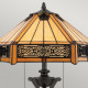 Lampada da scrivania classica in metallo con paralume in vetro tiffany a 2 luci