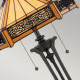 Lampada da scrivania classica in metallo con paralume in vetro tiffany a 2 luci