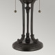 Lampada da scrivania classica in metallo con paralume in vetro tiffany a 2 luci