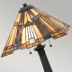 Lampada da scrivania in metallo con paralume in vetro tiffany a 2 luci