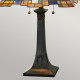 Lampada da scrivania in metallo con paralume in vetro tiffany a 2 luci
