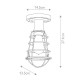 Lampada da soffito in stile industrial con struttura in acciaio