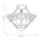 Lampada da soffitto classica in acciaio con paralume in vetro tiffany a 2 luci