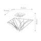 Lampada da soffitto classica in metallo con diffusore in vetro tiffany a 2 luci