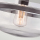 Lampada da soffitto con struttura in acciaio e diffusore in vetro con 1 luce