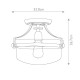 Lampada da soffitto con struttura in acciaio e diffusore in vetro con 1 luce