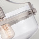 Lampada da soffitto con struttura in acciaio e diffusore in vetro con 1 luce