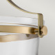 Lampada da soffitto con struttura in acciaio e diffusore in vetro con 1 luce