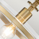 Lampada da soffitto con struttura in acciaio e diffusore in vetro con 1 luce