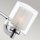 Lampada da soffitto da bagno struttura in acciaio e 3 diffusori in vetro opalino