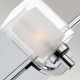 Lampada da soffitto da bagno struttura in acciaio e 3 diffusori in vetro opalino