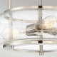 Lampada da soffitto grande moderna in acciaio e diffusore in vetro 3 lampadine