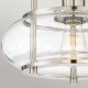 Lampada da soffitto media moderna in acciaio e diffusore in vetro