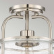 Lampada da soffitto media moderna in acciaio e diffusore in vetro