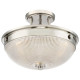 Lampada da soffitto moderna con struttura in acciaio e diffusore in vetro