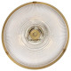 Lampada da soffitto moderna con struttura in acciaio e diffusore in vetro