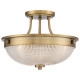 Lampada da soffitto moderna con struttura in acciaio e diffusore in vetro