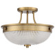 Lampada da soffitto moderna con struttura in acciaio e diffusore in vetro