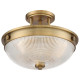 Lampada da soffitto moderna con struttura in acciaio e diffusore in vetro