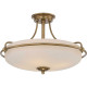 Lampada da soffitto moderna grande in acciaio con diffusore in vetro 4 lampadine