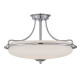 Lampada da soffitto moderna grande in acciaio con diffusore in vetro 4 lampadine